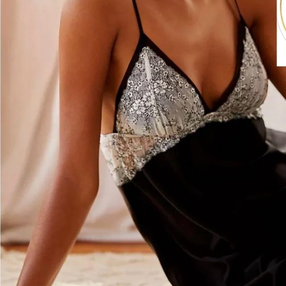 Anthropologie Flora Nikrooz Charmeuse Lace Night Midi Dress WITH MATCHING ROBE!! - Picture 2 of 10